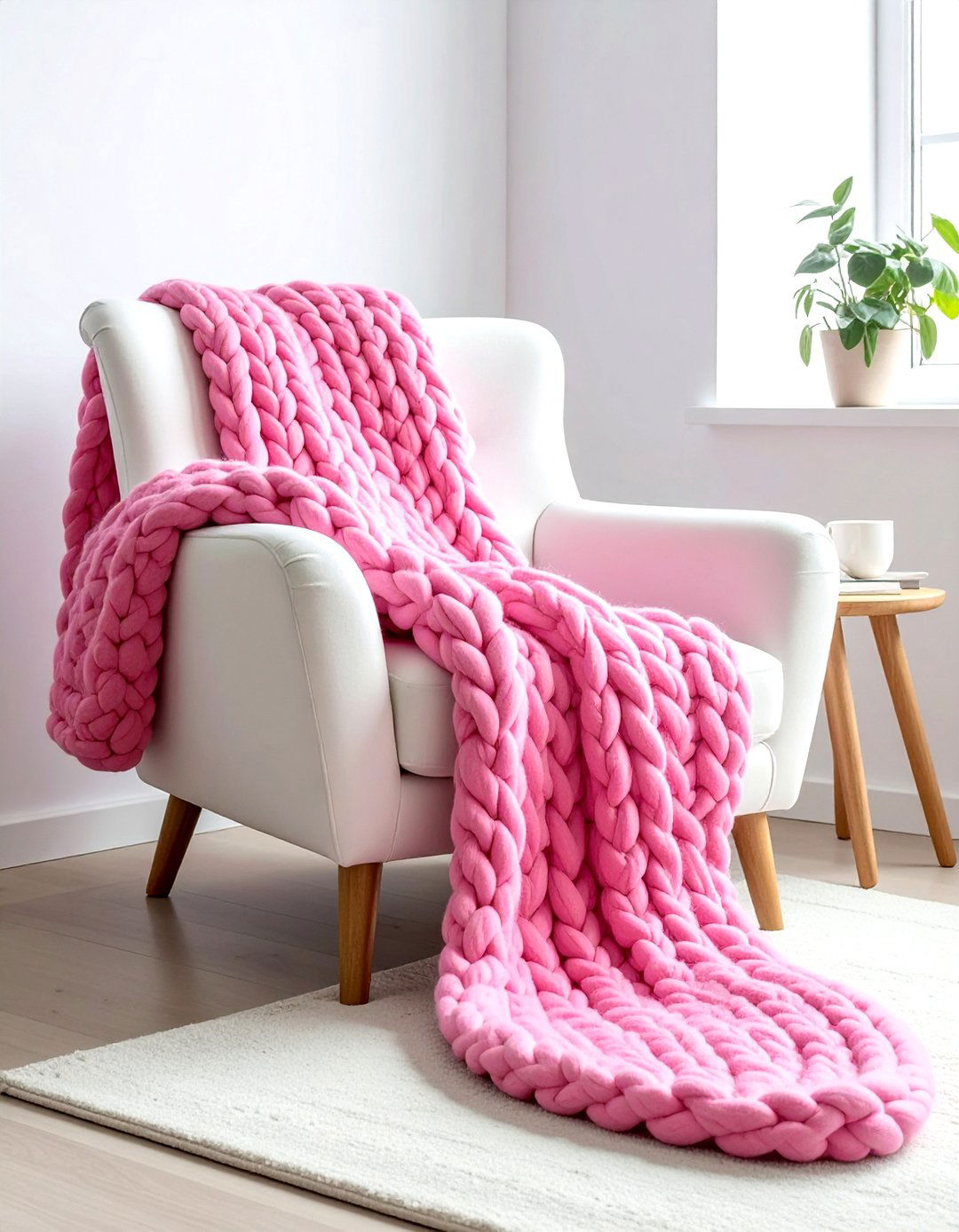 Hot Pink Throw Blanket - 30 hot pink decor ideas
