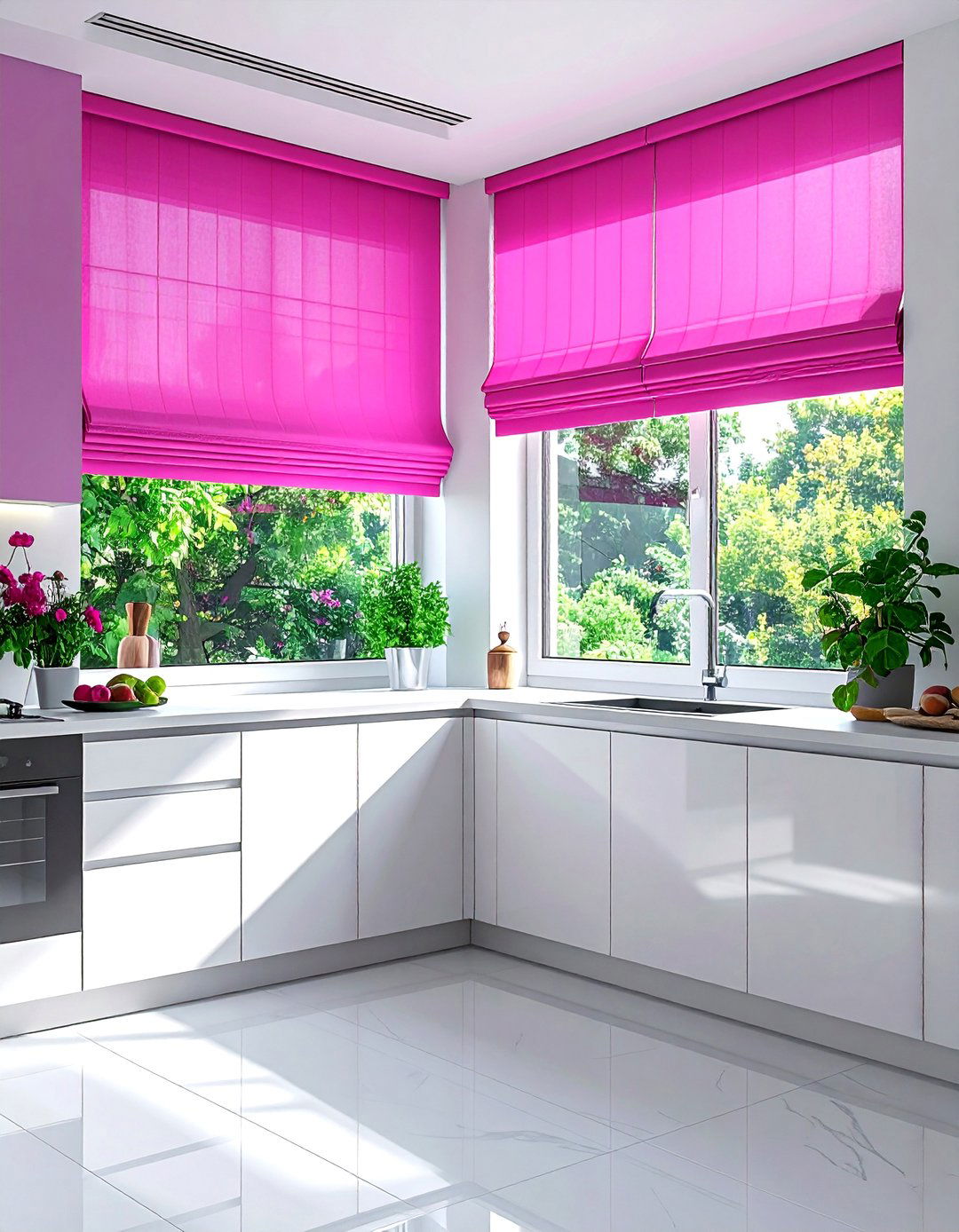 Hot Pink Window Treatments - 30 hot pink decor ideas