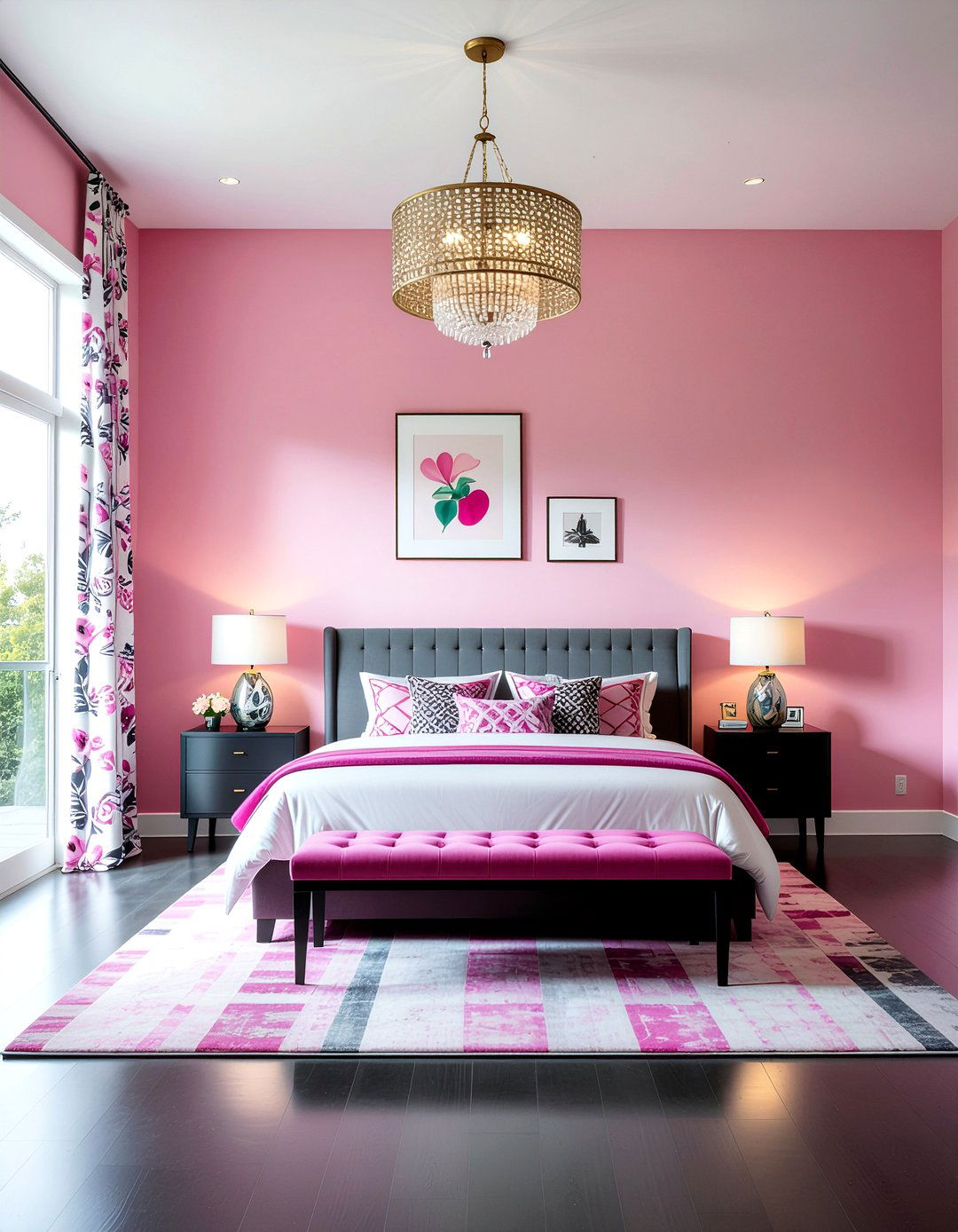 Hot pink bedroom - 30 bold color bedroom ideas