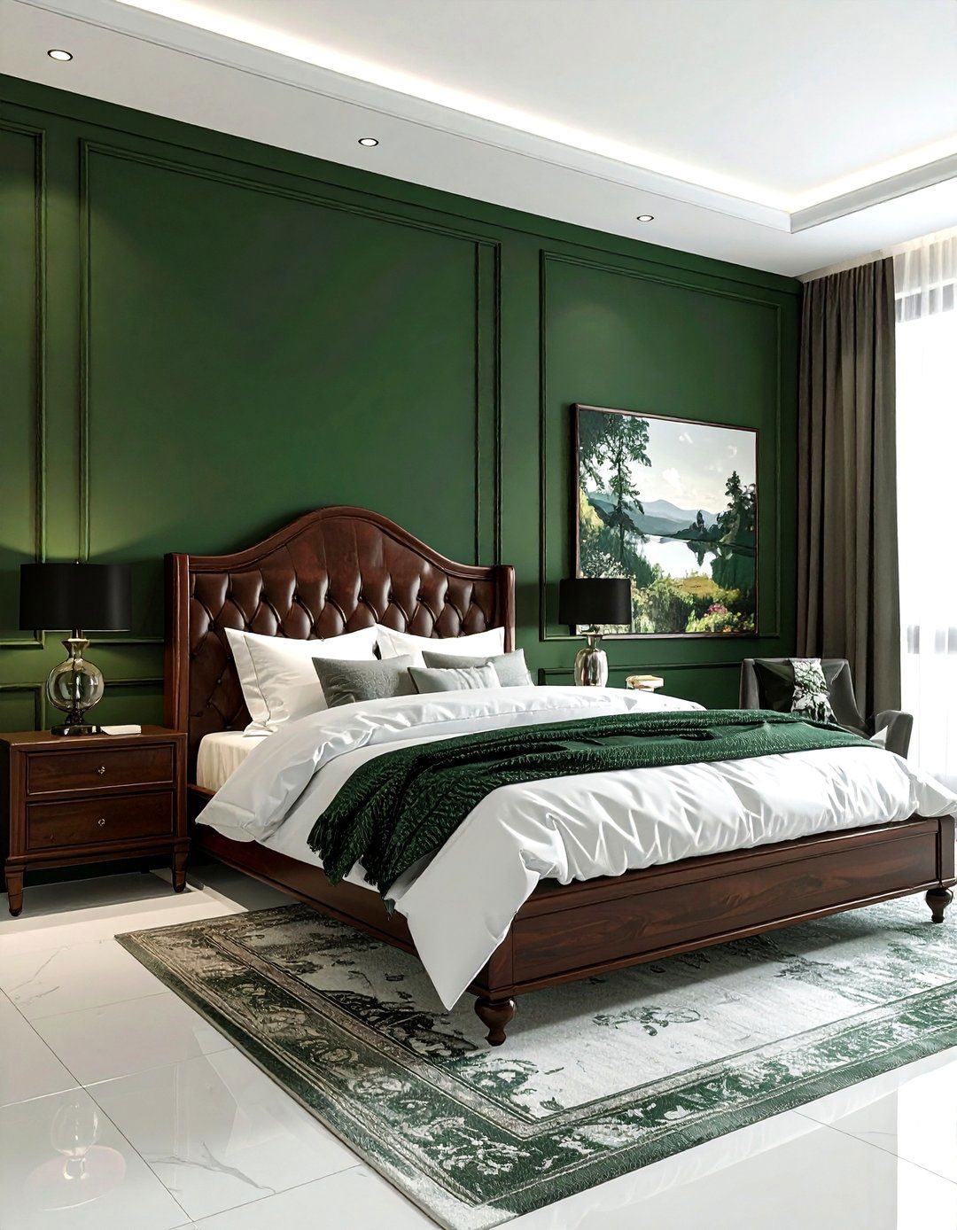 Hunter Green Bedroom - 30 contemporary green bedroom ideas