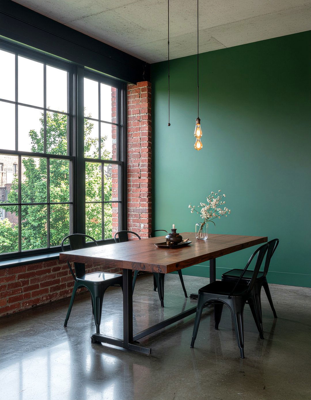 Hunter Green Dining Industrial Style - 30 hunter green dining room ideas