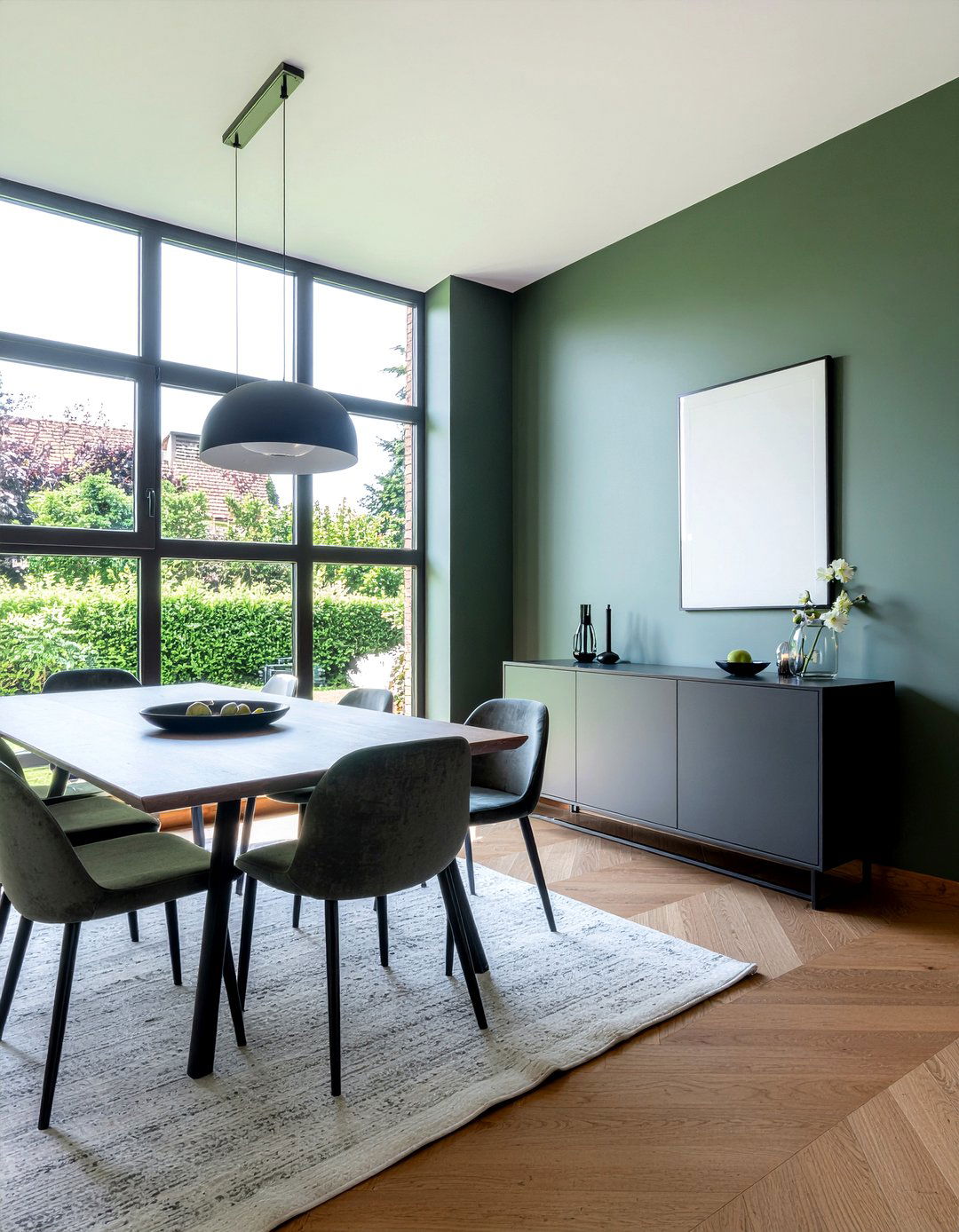 Hunter Green Dining Large Window - 30 hunter green dining room ideas