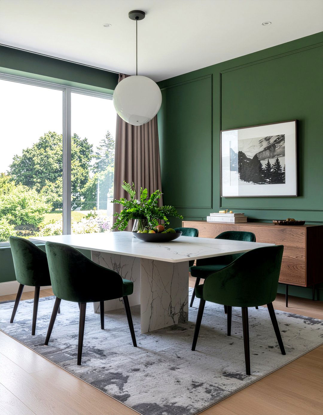 Hunter Green Dining Marble Table - 30 hunter green dining room ideas