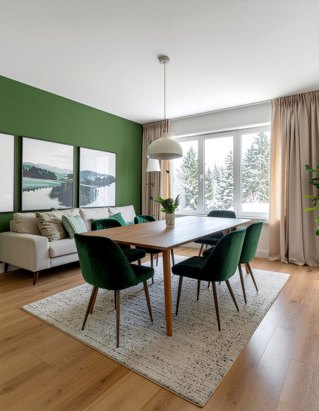 Hunter Green Dining Open Concept - 30 hunter green dining room ideas