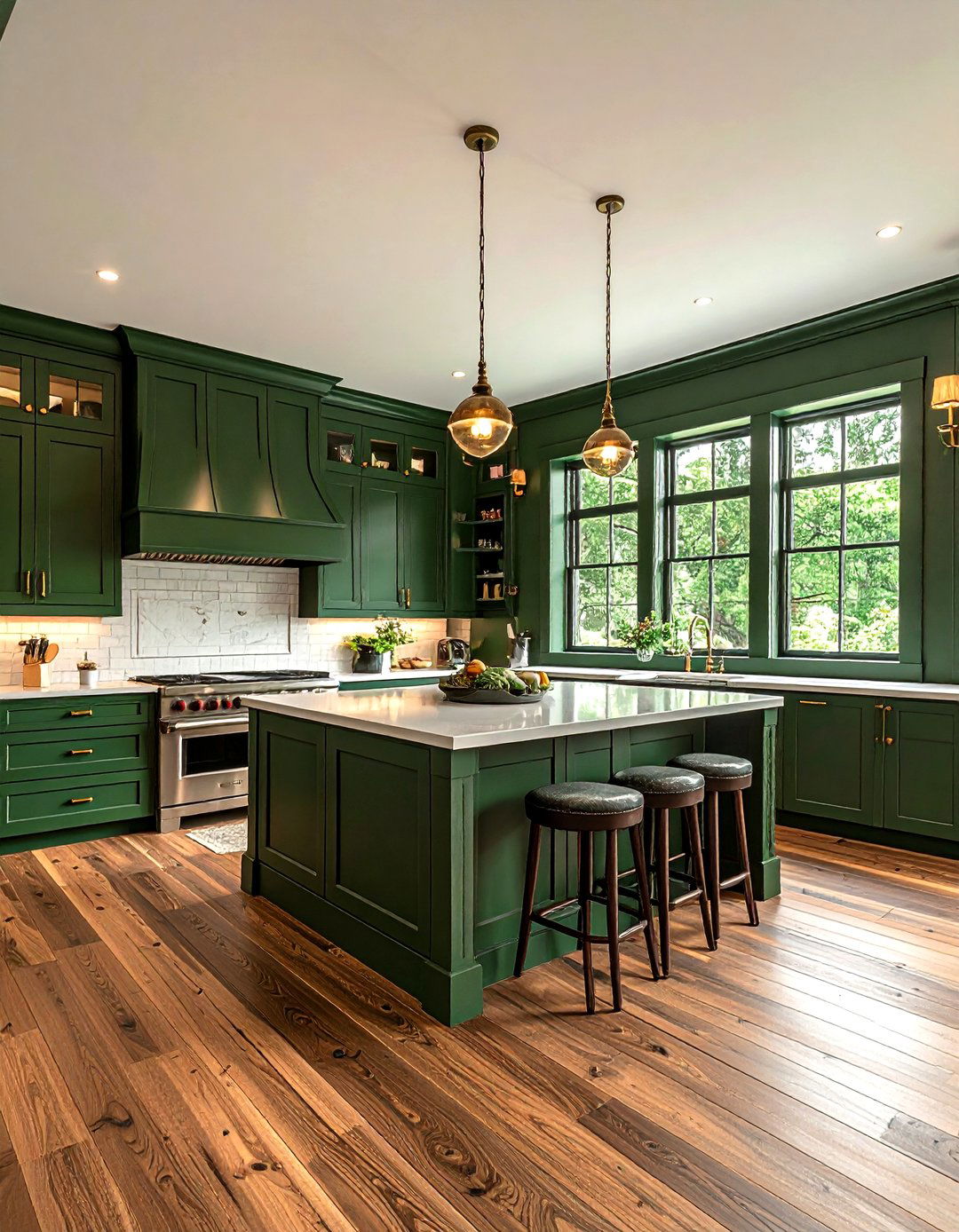 Hunter Green Kitchen Paneling - 30 green kitchen decor ideas