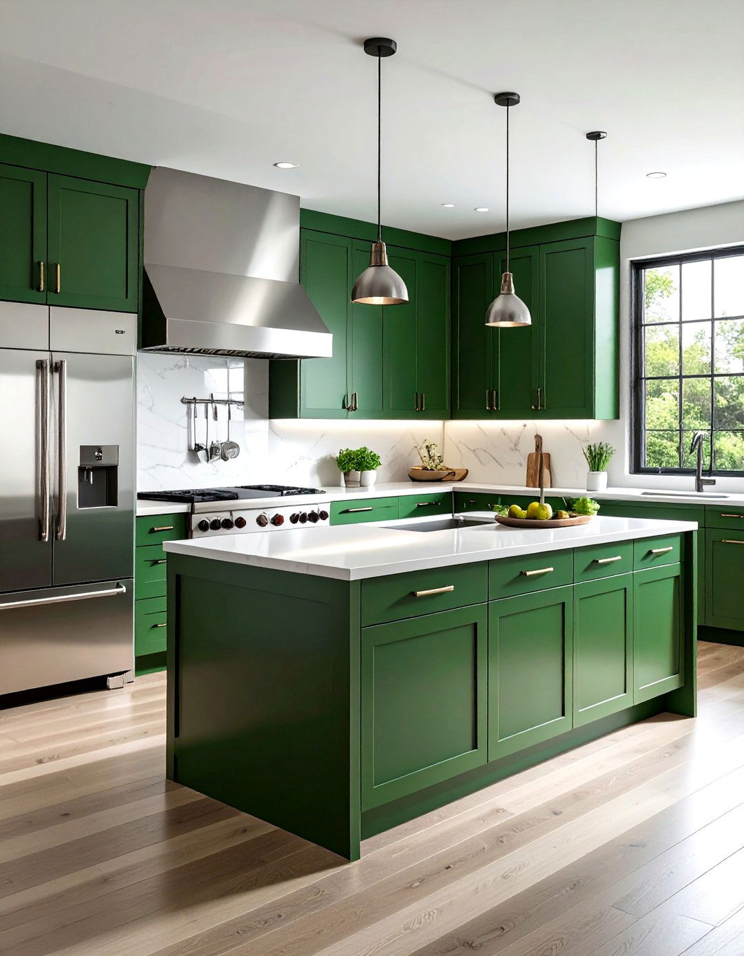 Hunter Green Kitchen With Stainless Steel - 30 hunter green kitchen ideas