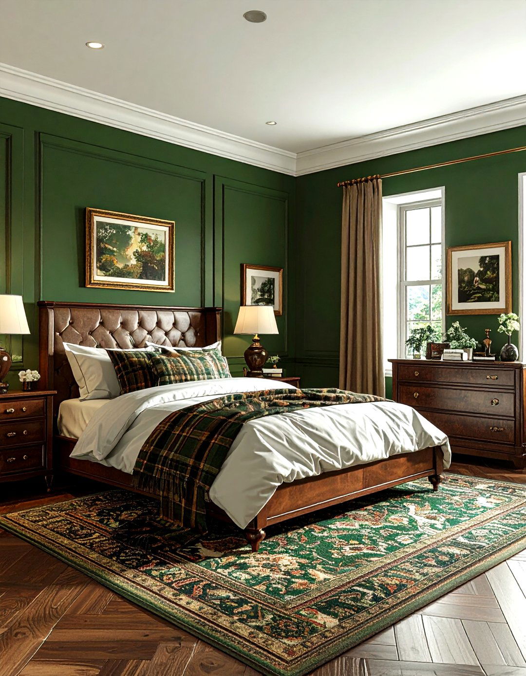 Hunter green bedroom - 30 cool green bedroom ideas
