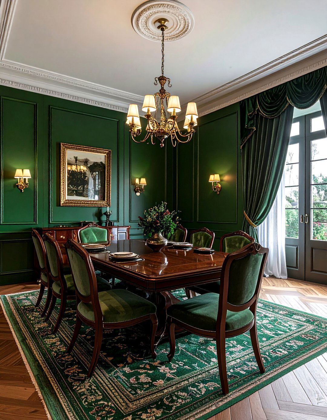 Hunter green dining room - 30 cool green dining room ideas