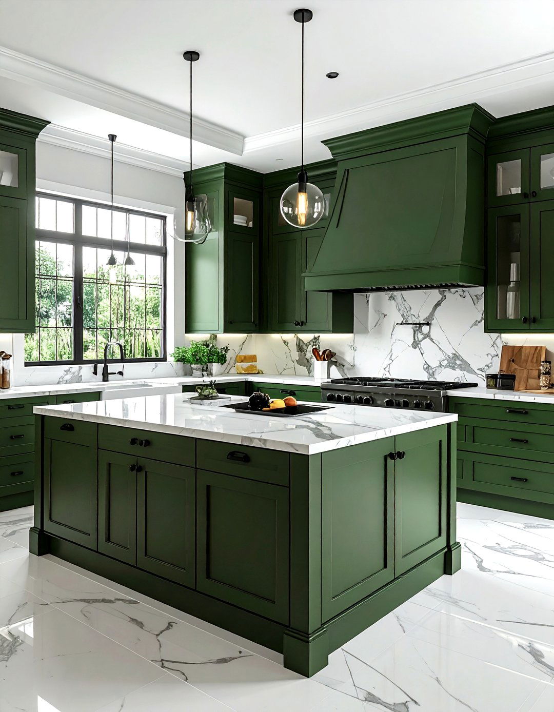 Hunter green kitchen - 30 cool green kitchen ideas