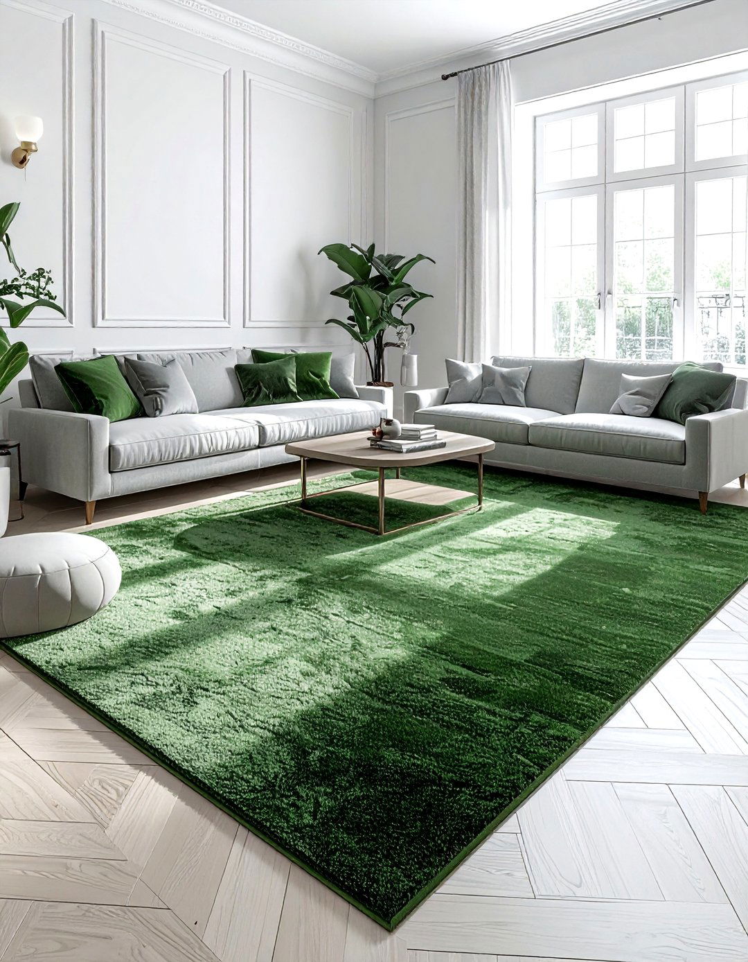Hunter green living room rug - 30 cool green living room ideas