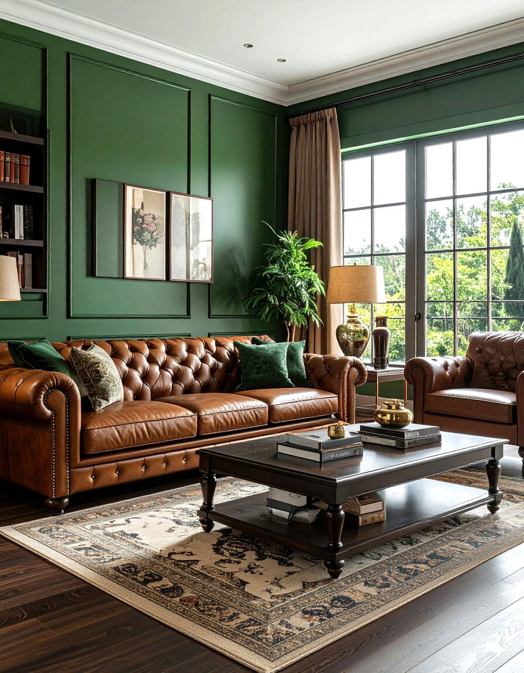 Hunter green living room - 30 contemporary green living room ideas
