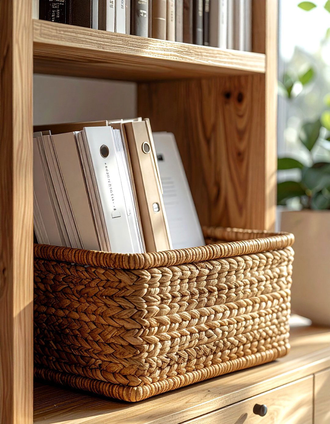 Hyacinth Shelf Basket - 30 storage basket ideas
