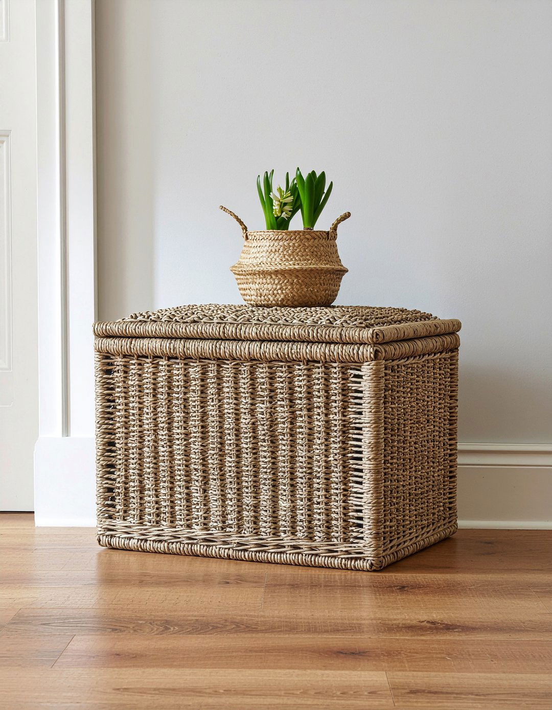 Hyacinth Storage Trunk - 30 woven living room ideas