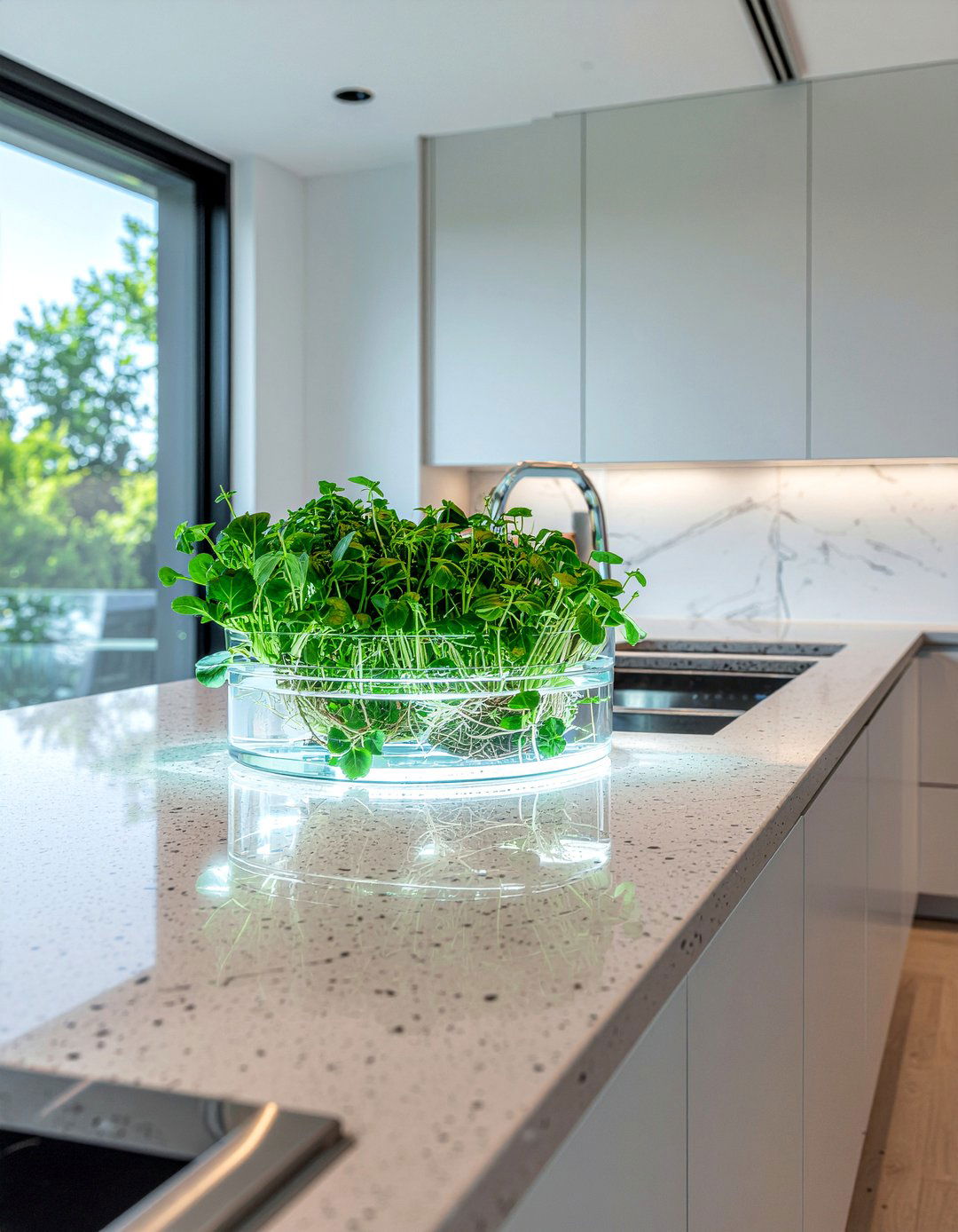 Hydroponic Herb Garden Countertop - 30 indoor herb garden kitchen ideas