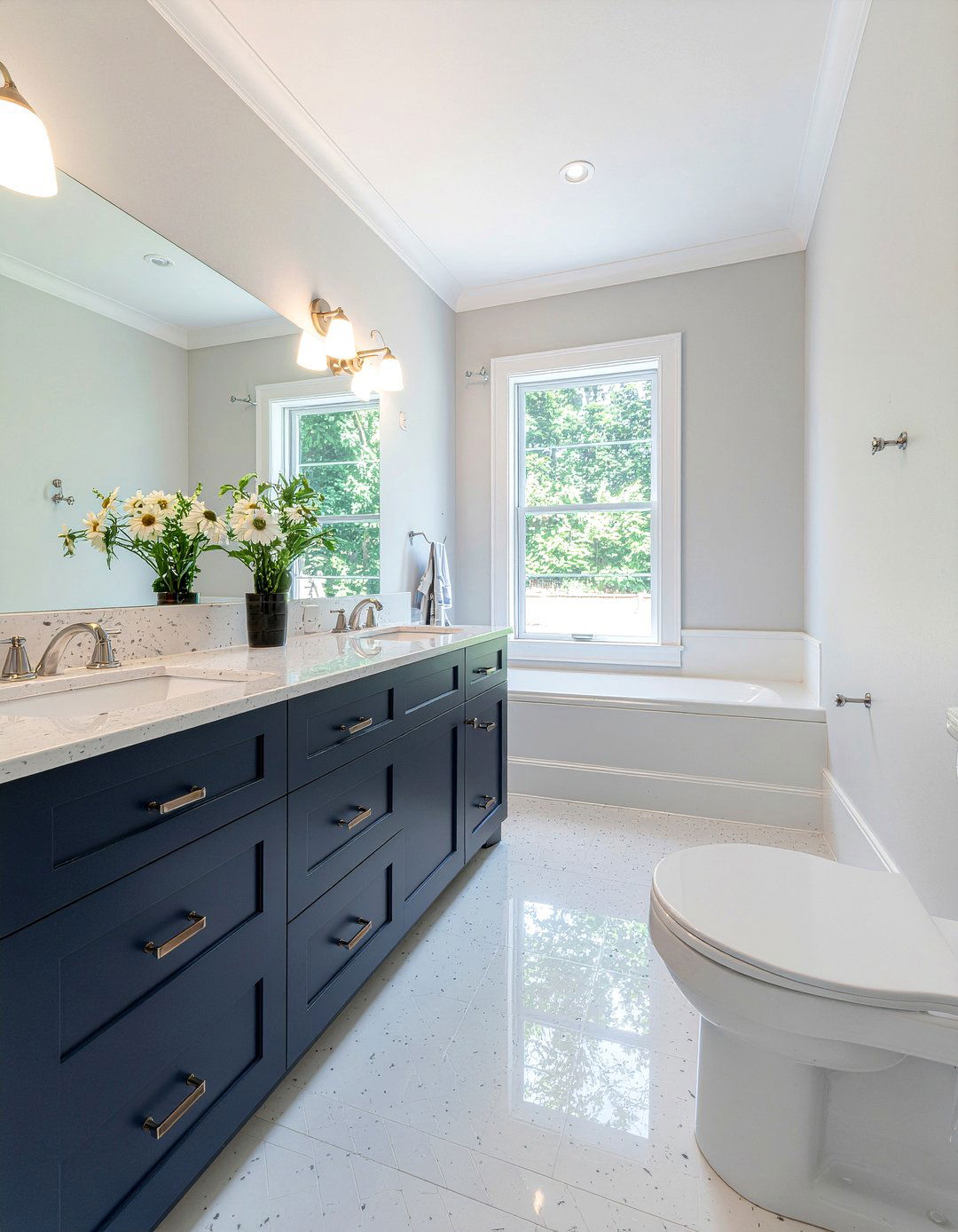 Ice Flakes Quartzite Bathroom - 30 quartzite bathroom ideas