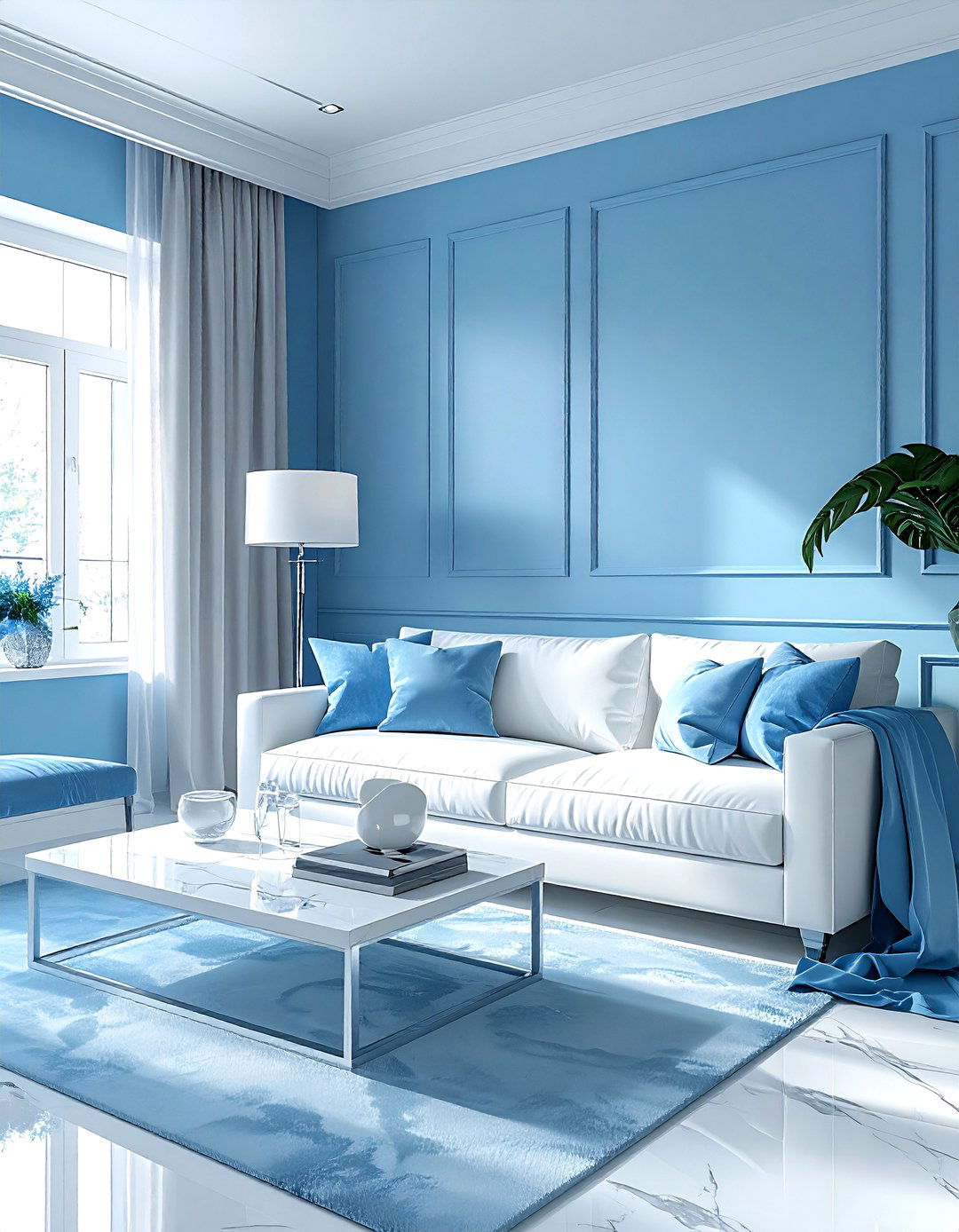 Ice blue living room - 30 contemporary blue living room ideas