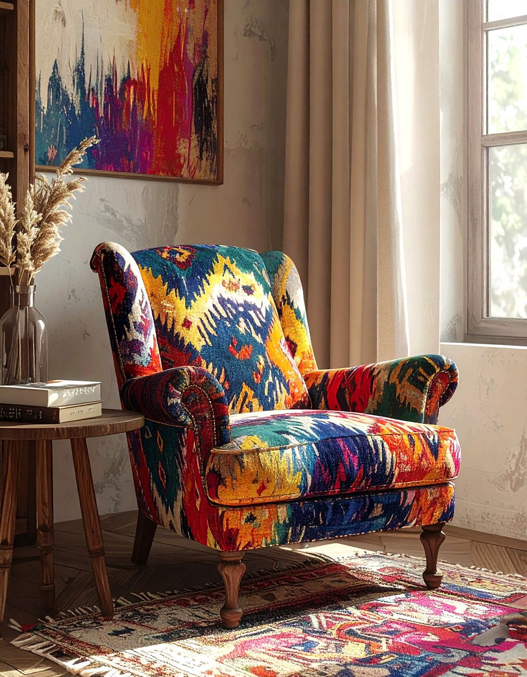 Ikat armchair upholstery - 30 ikat decor ideas