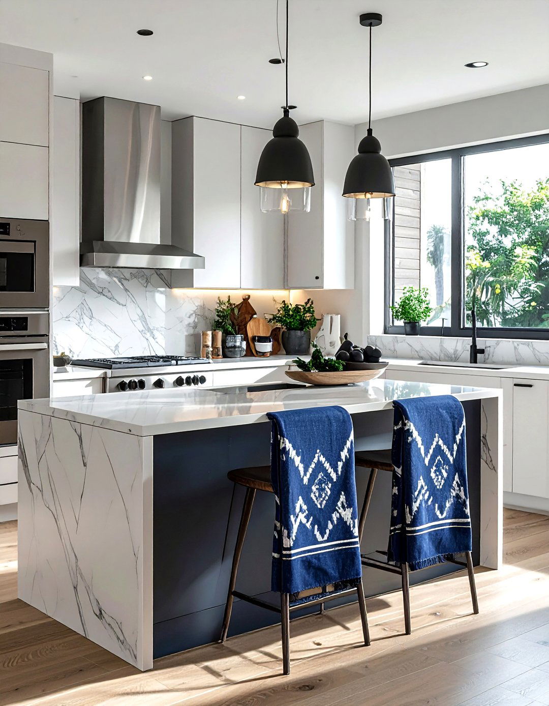 Ikat kitchen towels - 30 ikat decor ideas