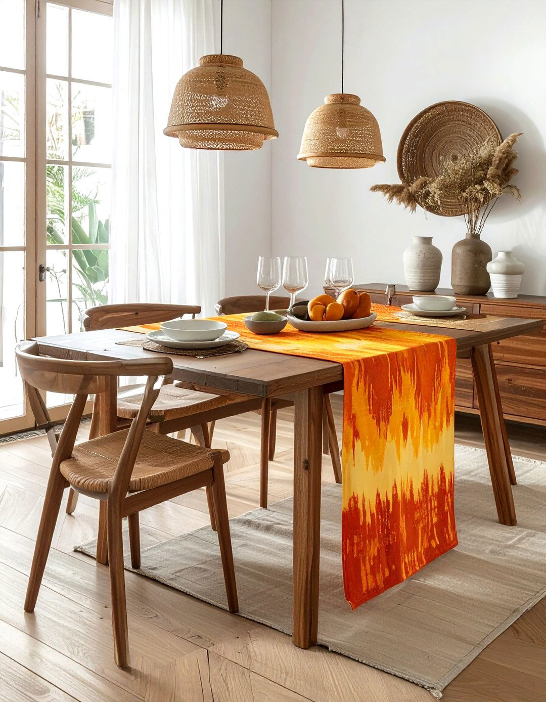 Ikat table runner - 30 ikat decor ideas