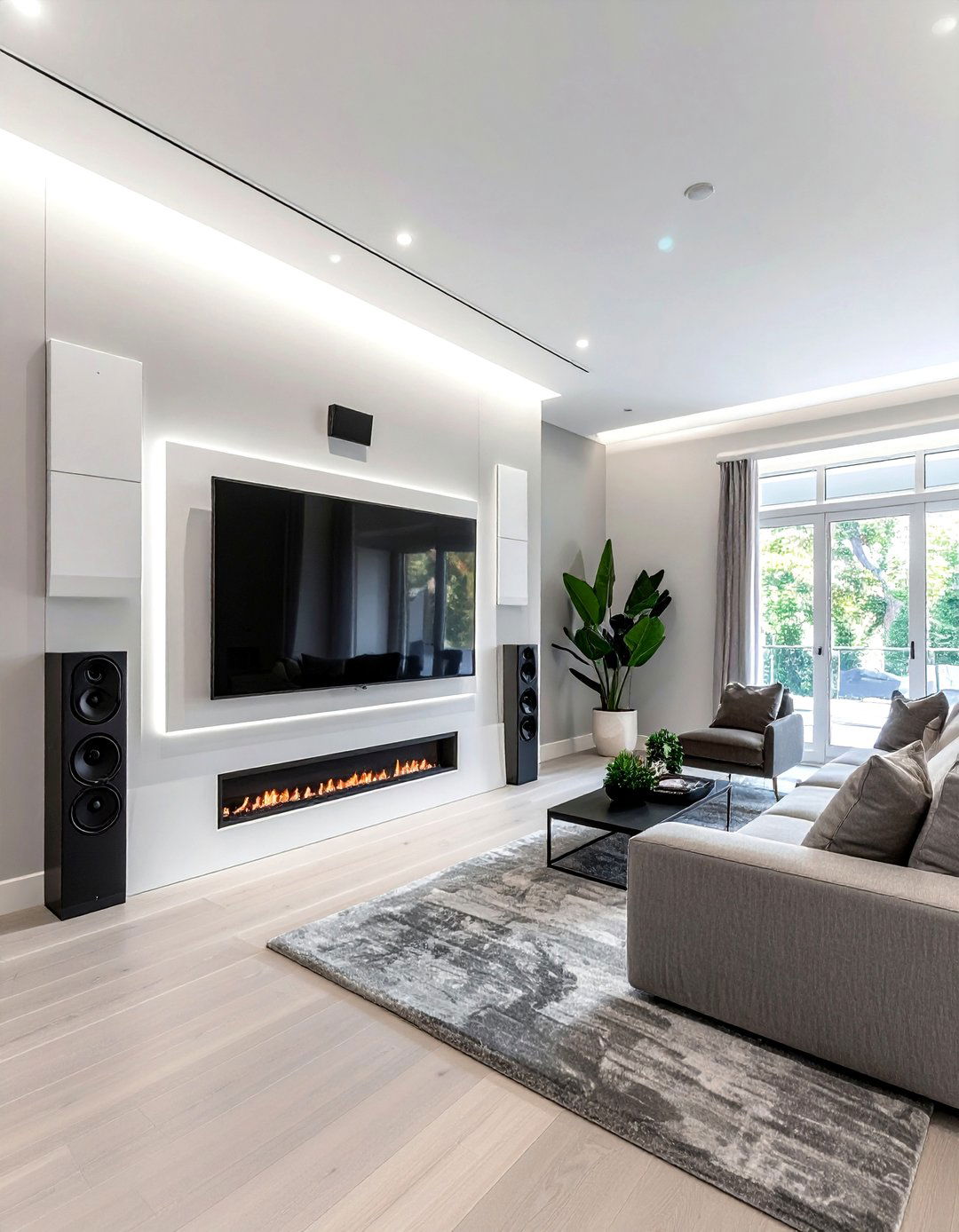 In Wall Surround Sound - 30 living room home theater ideas