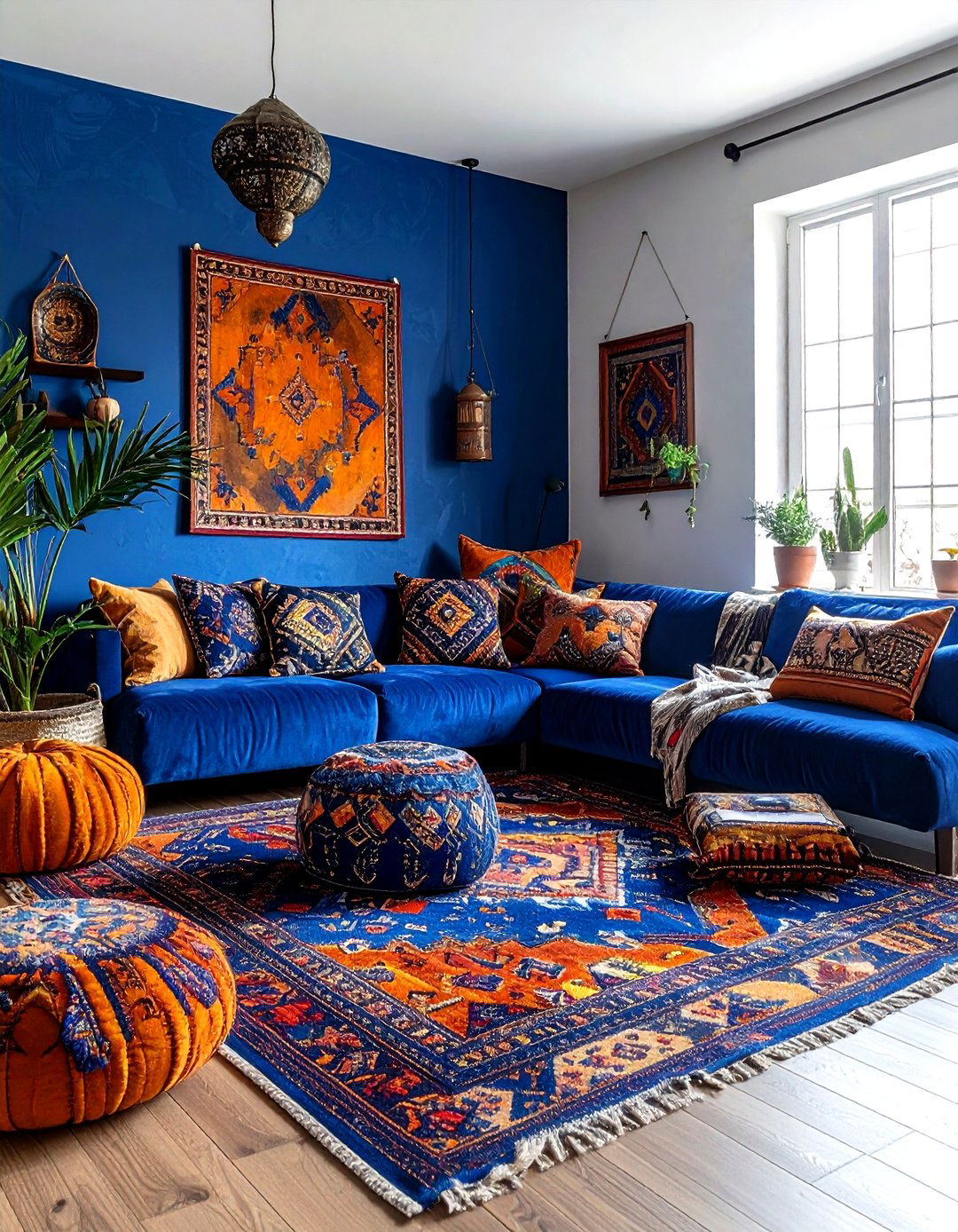 Indigo Blue Living Room - 30 living room blue walls