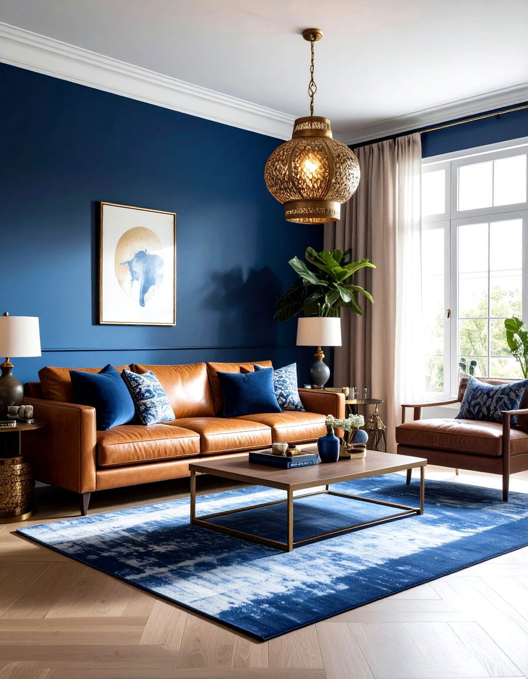 Indigo Blue Living Room - 30 blue living room design ideas