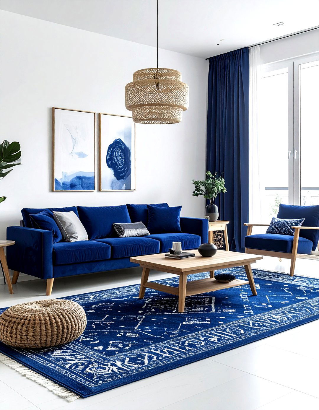 Indigo Living Room - 30 living room accent color ideas