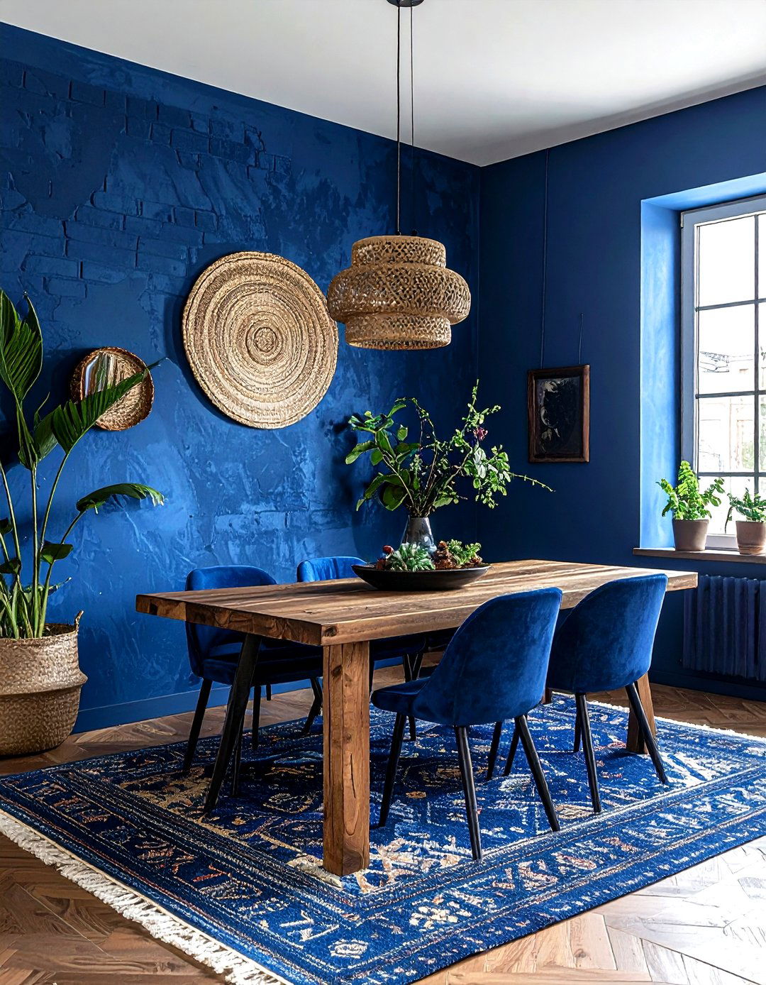 Indigo blue dining room - 30 blue dining room ideas