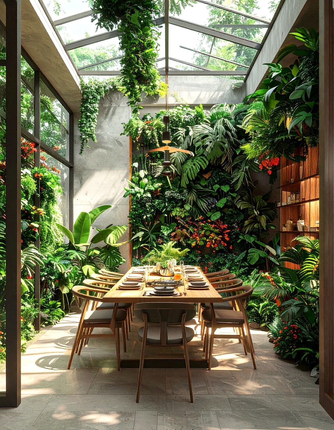 Indoor Garden Dining - 30 Asian dining room ideas