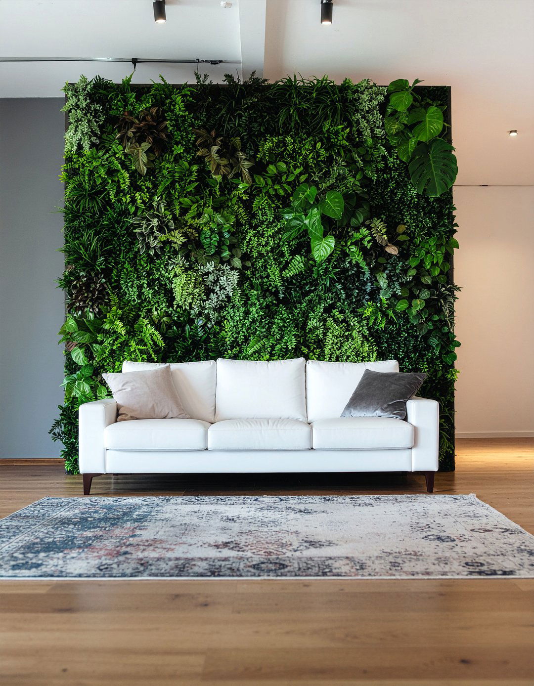 Indoor Greenery Wall - 30 penthouse living room ideas