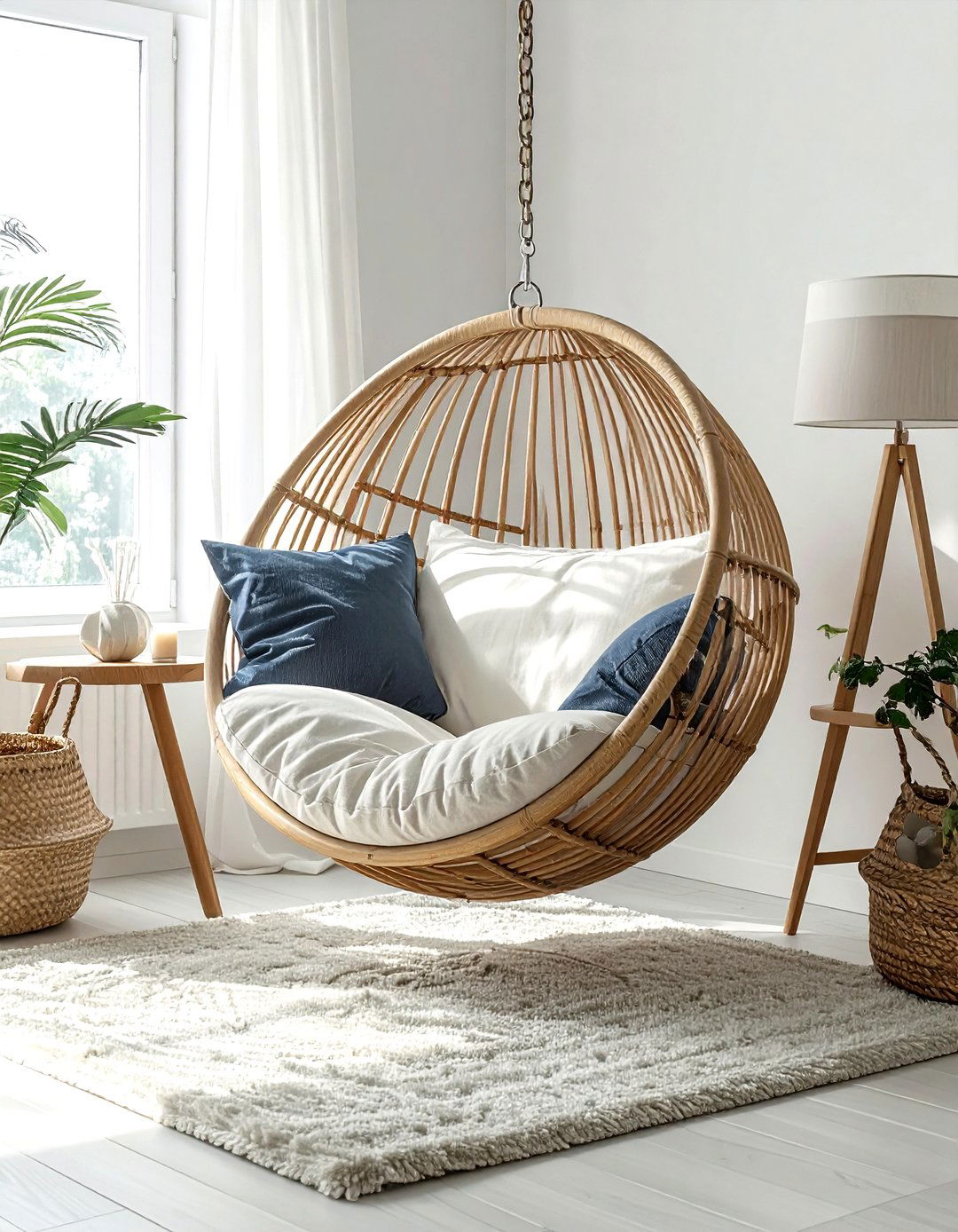 Indoor Hammock Chair - 30 living room hanging chair ideas