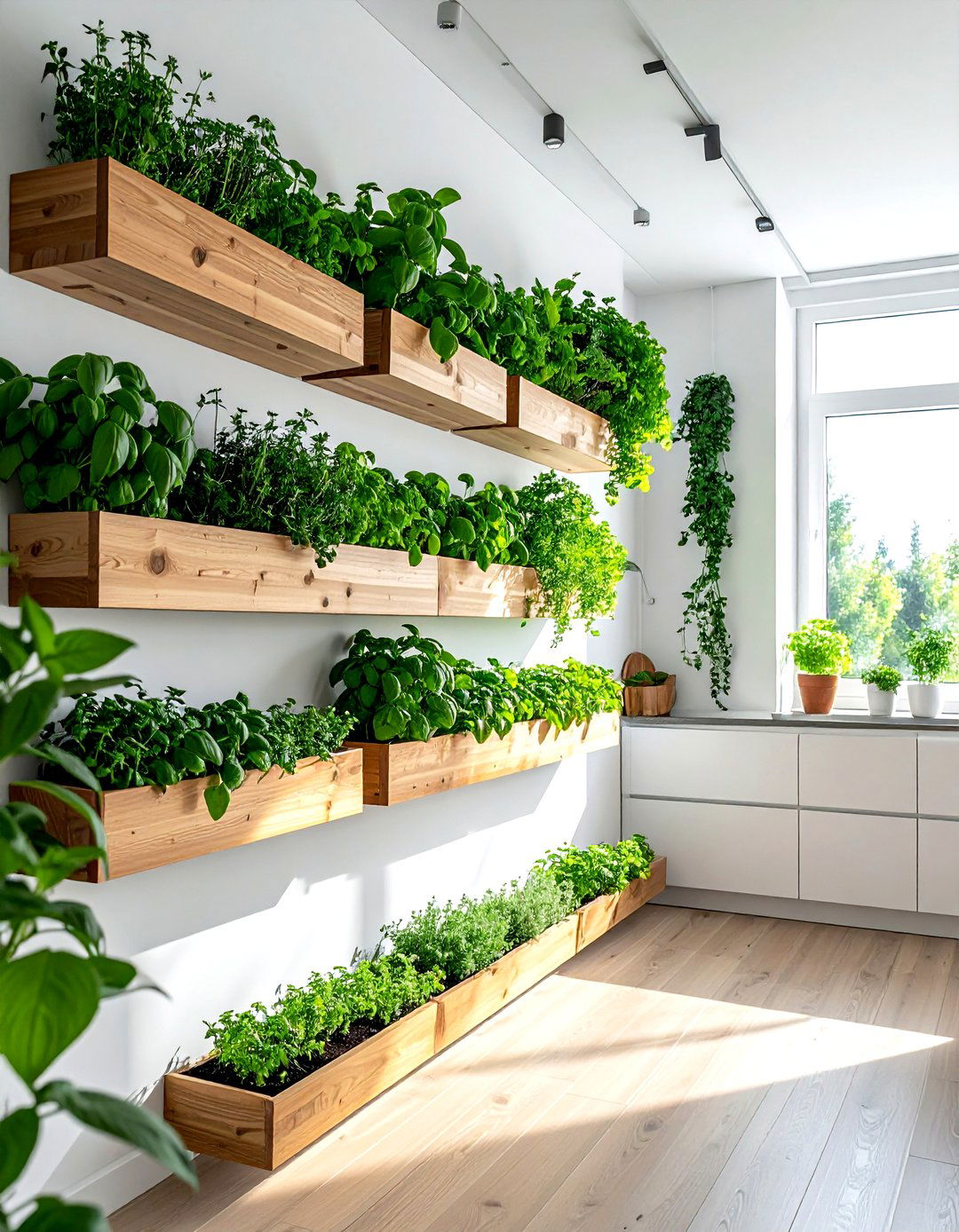 Indoor Herb Garden Wall - 30 welcoming kitchen ideas