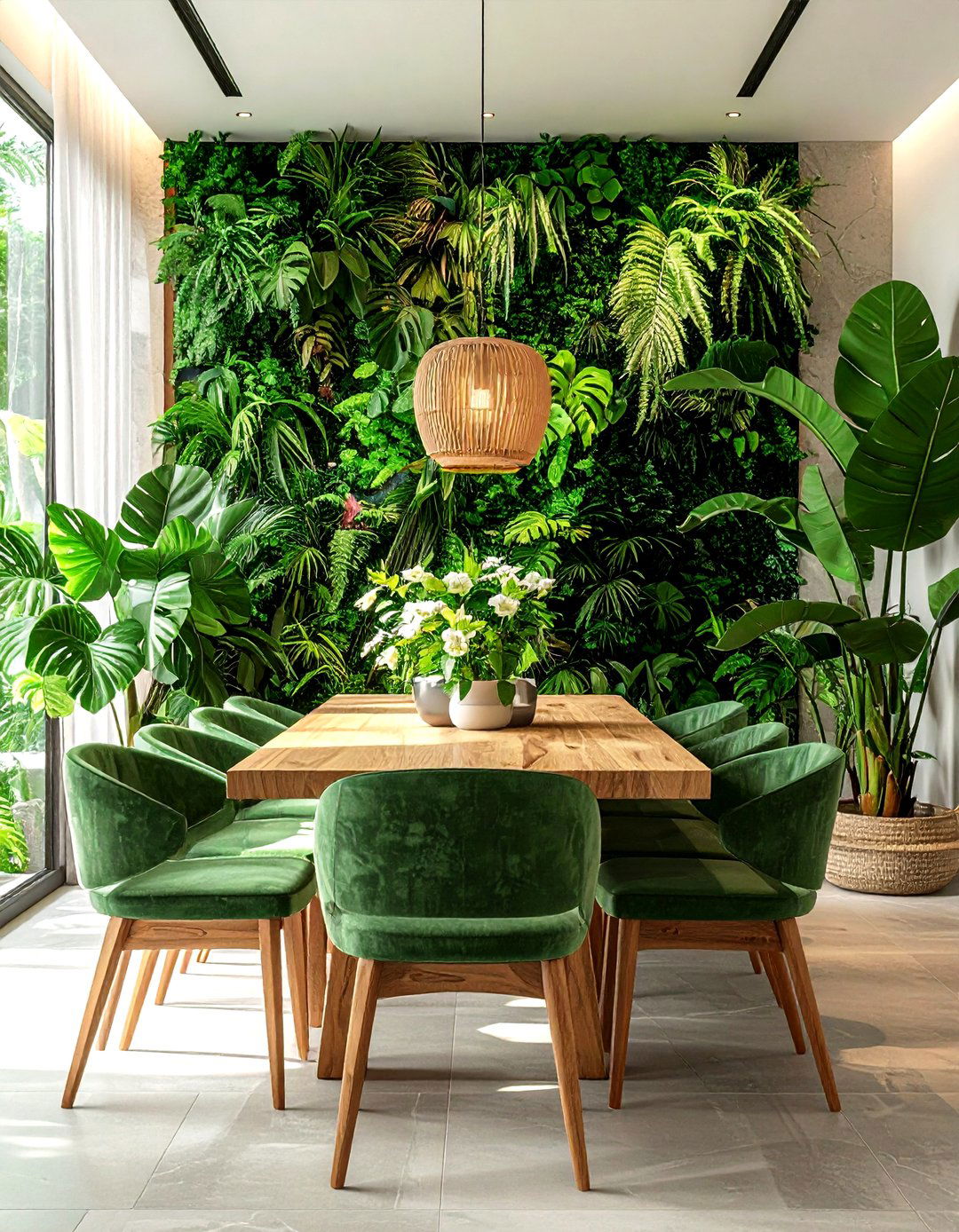Indoor Jungle Dining - 30 Indonesian dining room ideas