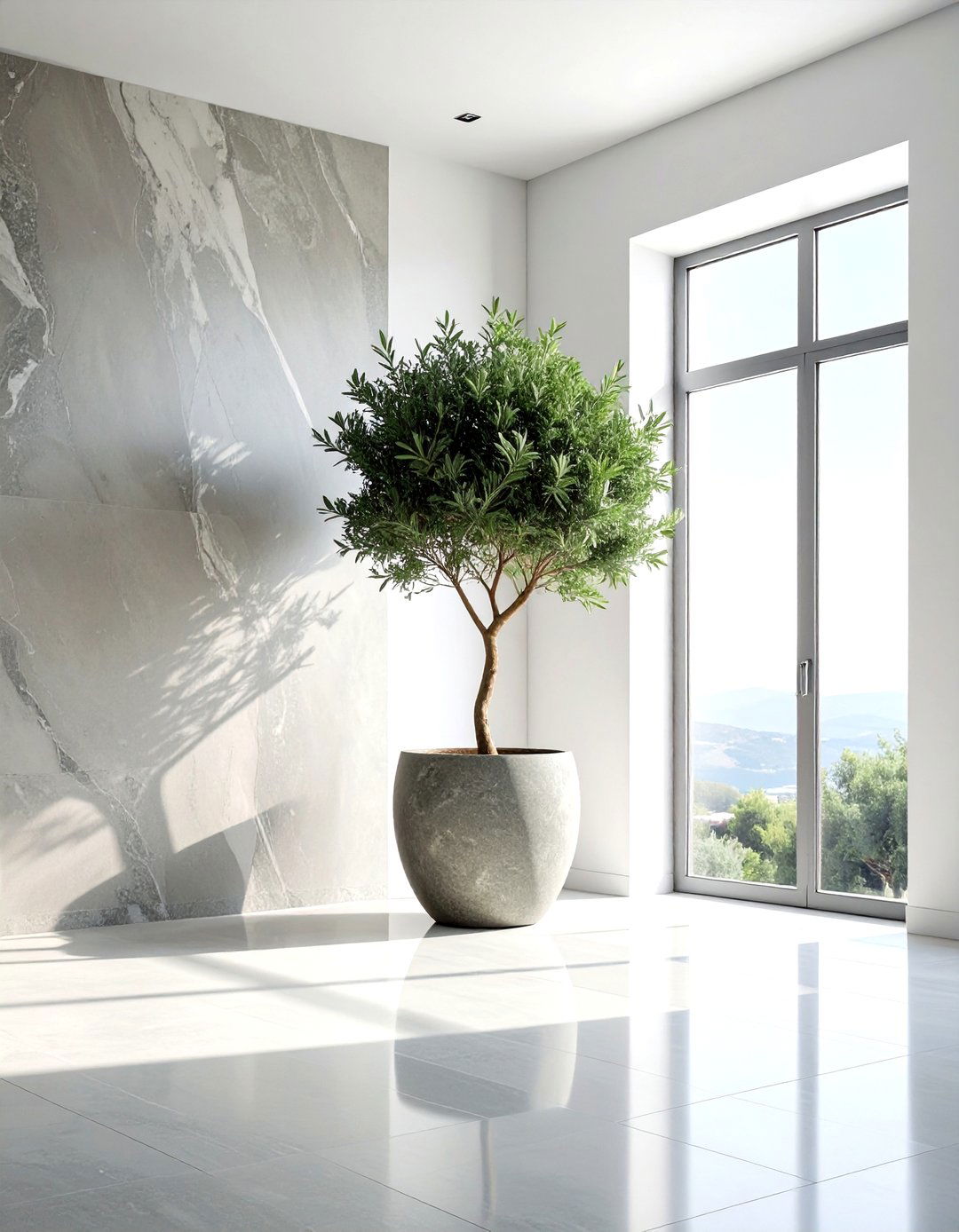 Indoor Olive Trees - 30 quiet luxury decor ideas