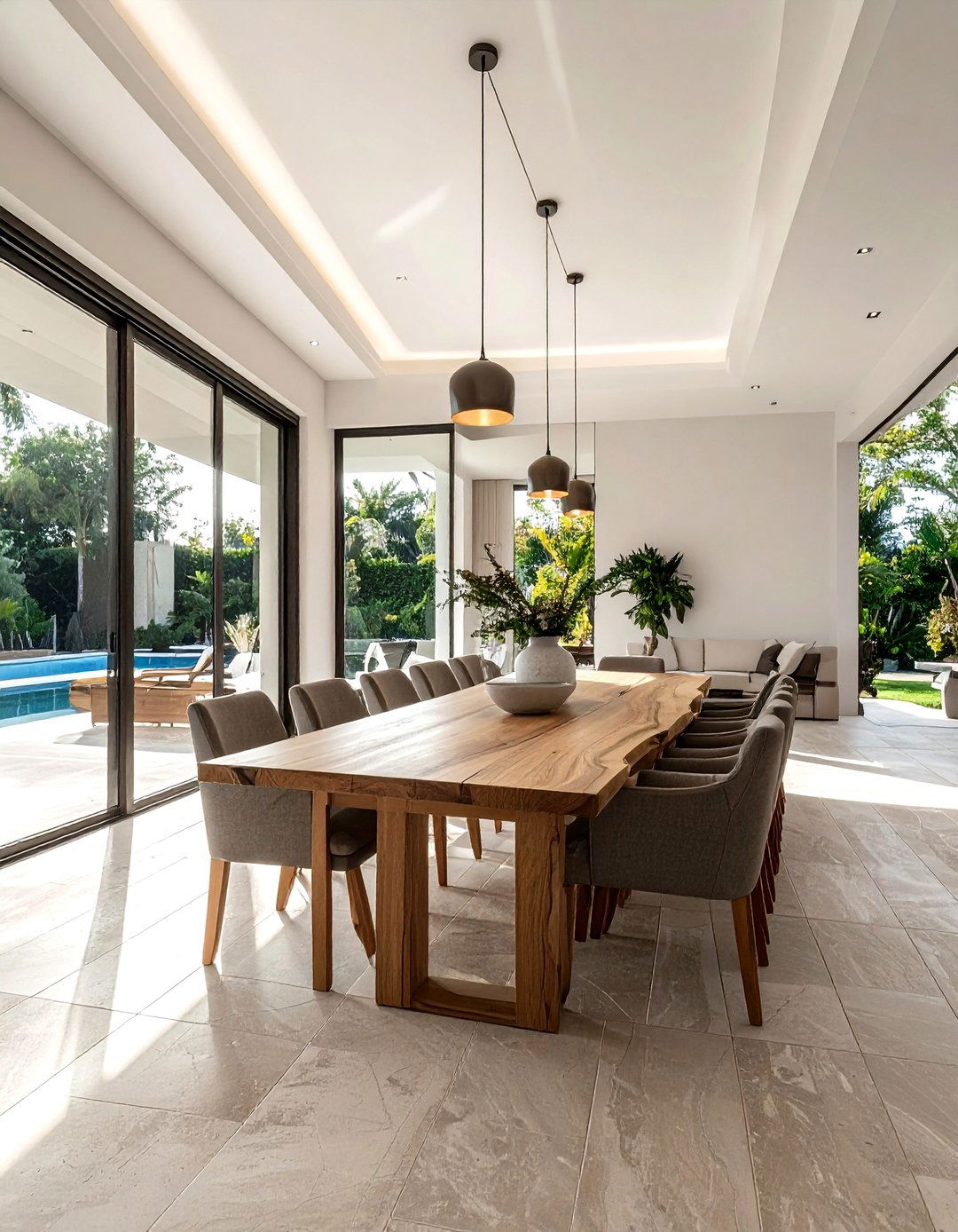 Indoor Outdoor Dining Room - 30 Palm Springs decor ideas