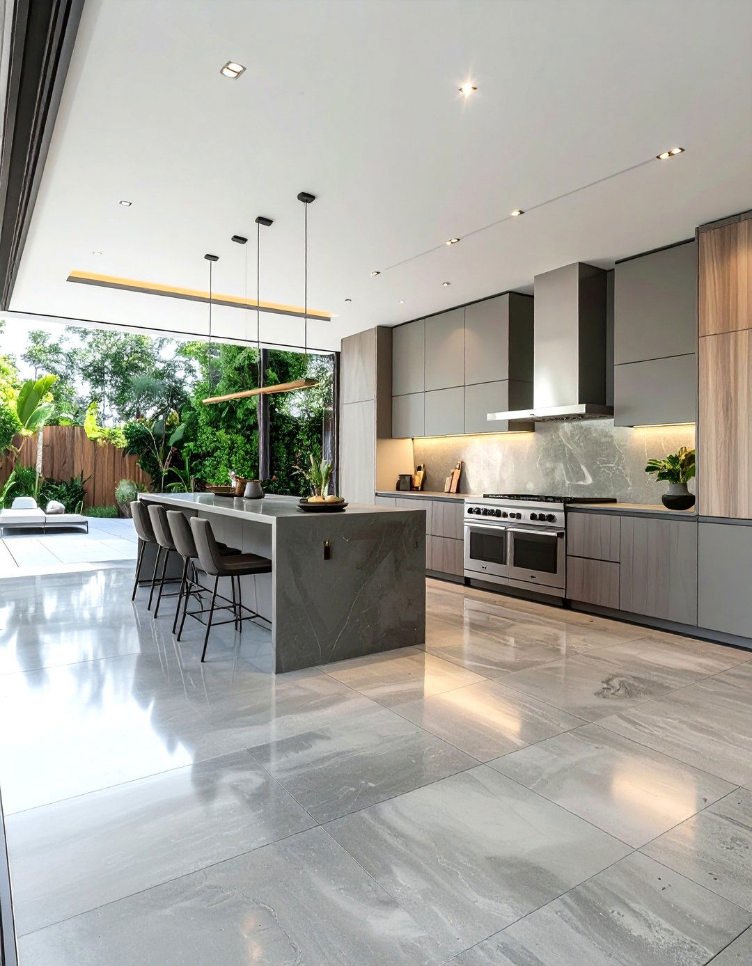 Indoor Outdoor Kitchen Concrete Floor - 30 polished concrete floor kitchen ideas