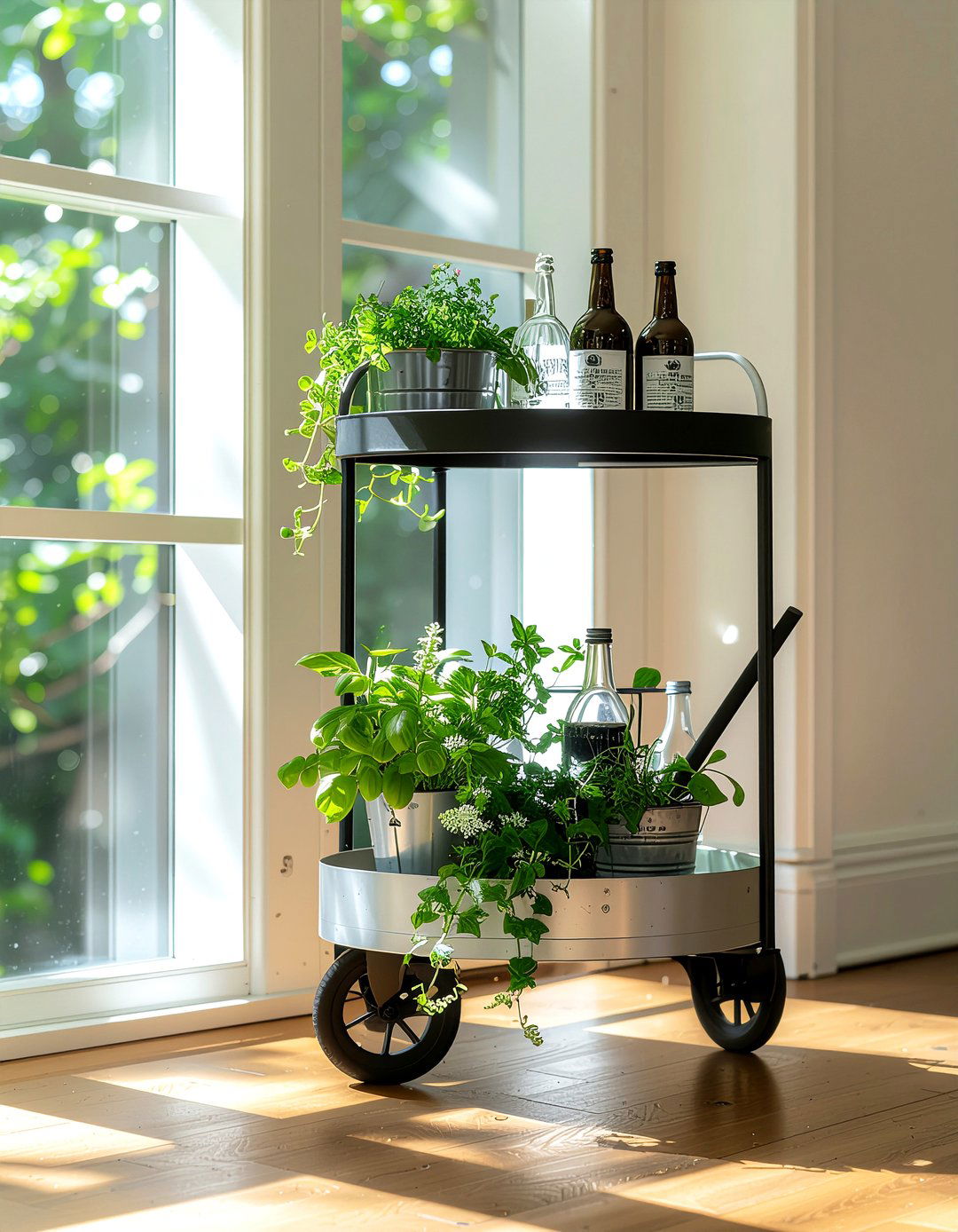 Indoor Plant Bar Cart - 30 dining room bar cart ideas