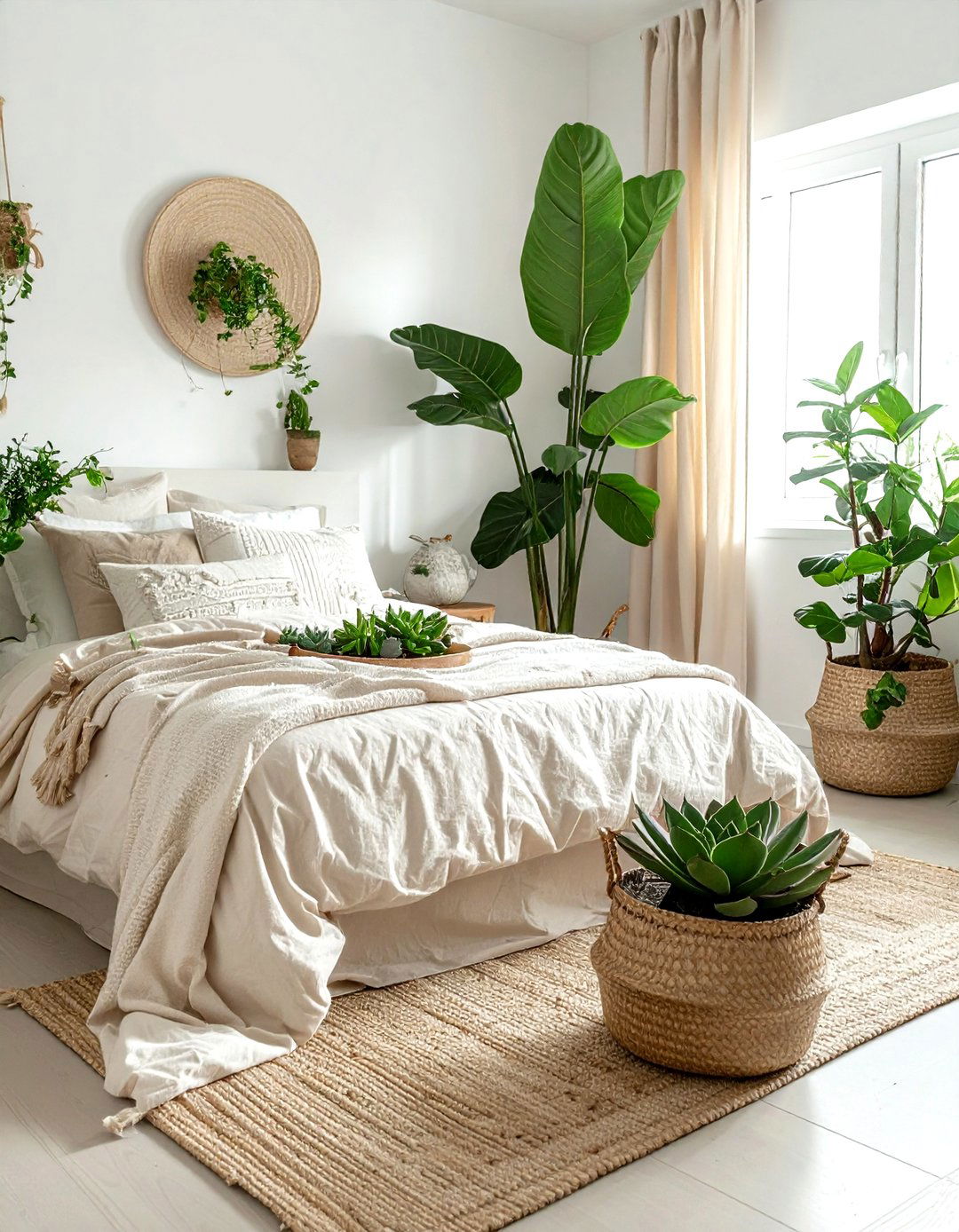 Indoor Plant Beige White Bedroom - 30 beige and white bedroom ideas