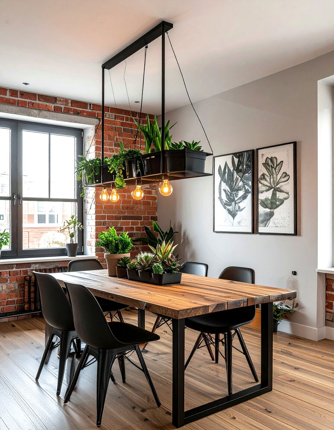 Indoor Plant Chandelier - 30 dining room hanging plant ideas