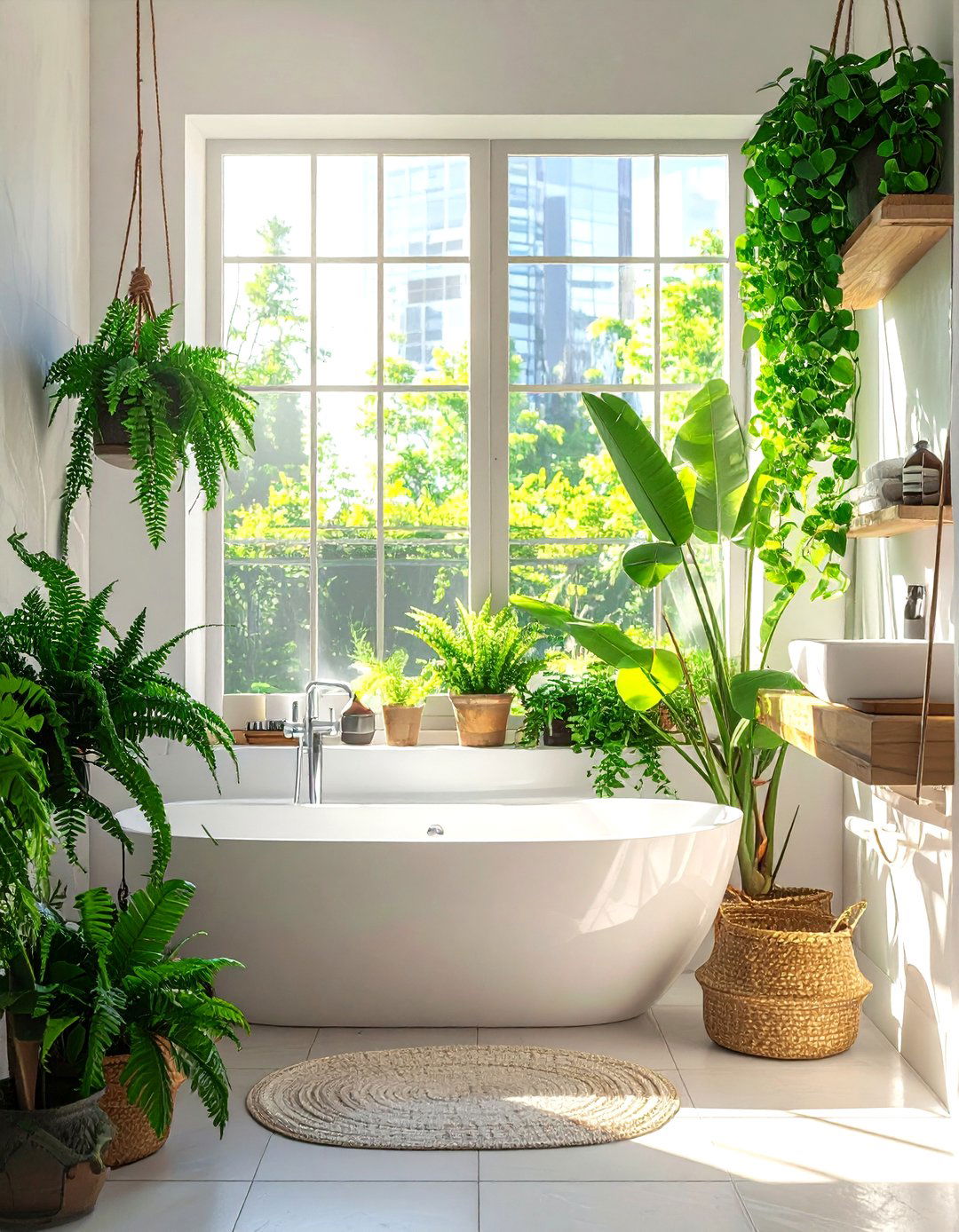 Indoor Plant Decor - 30 cozy bathroom ideas