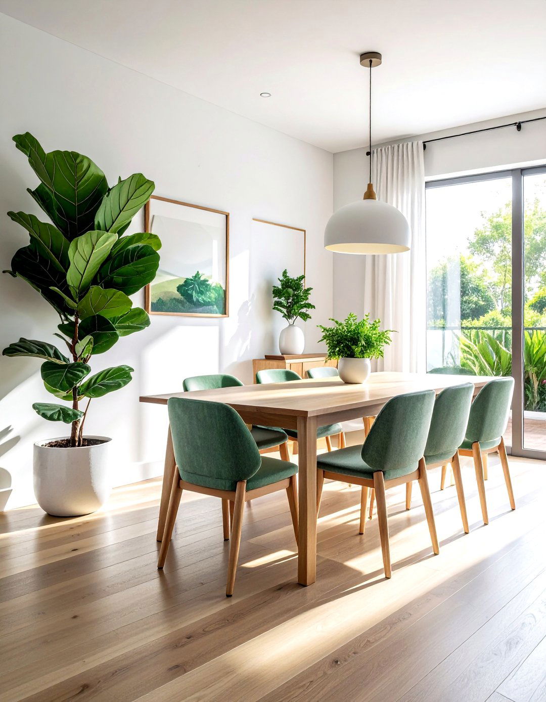 Indoor Plant Dining - 30 streamlined dining room ideas