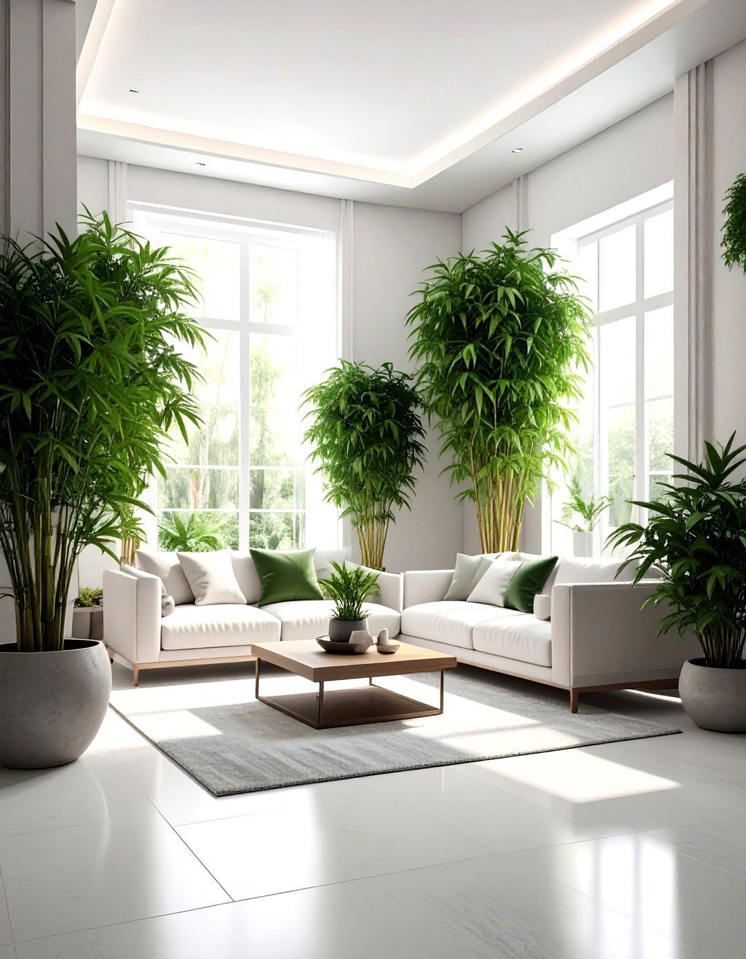 Indoor Plant Living Room - 30 zen living room ideas