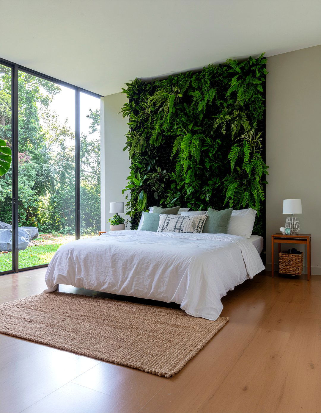 Indoor Plant Wall - 30 bedroom partition ideas