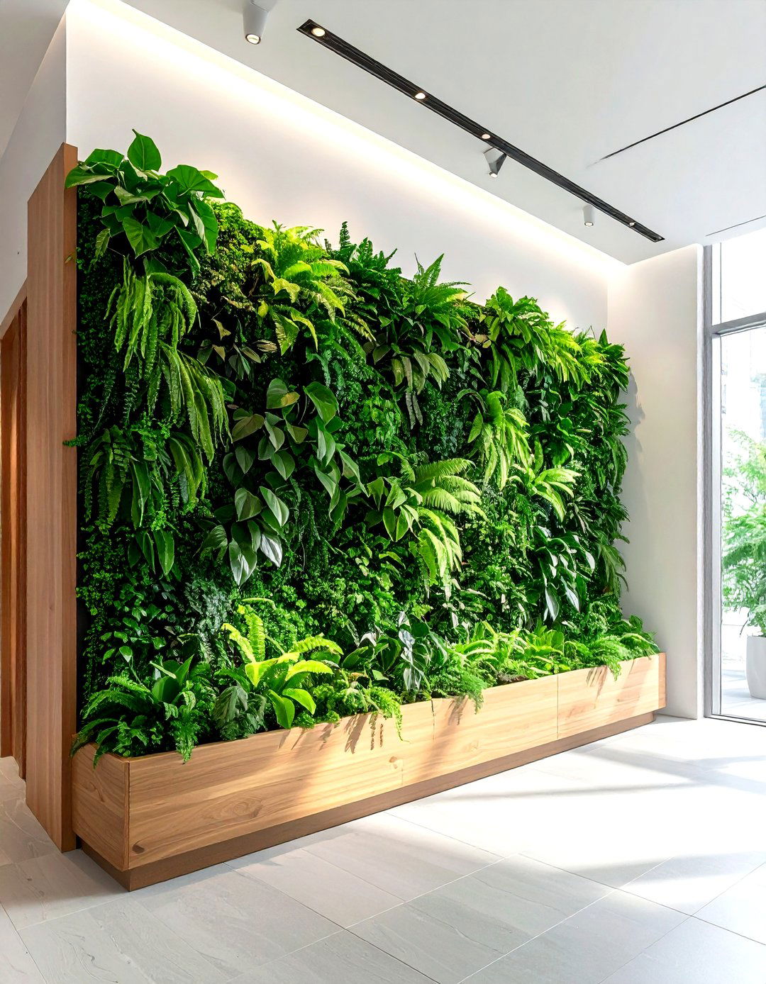 Indoor Plant Wall - 30 living room partition ideas
