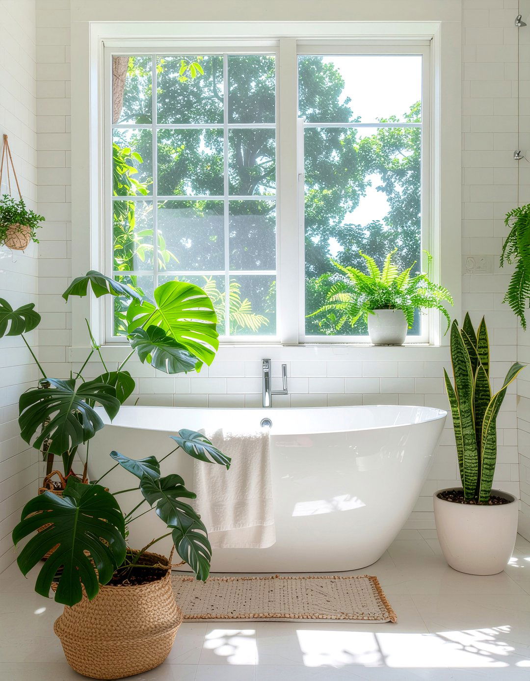 Indoor Plants - 30 jungle bathroom ideas