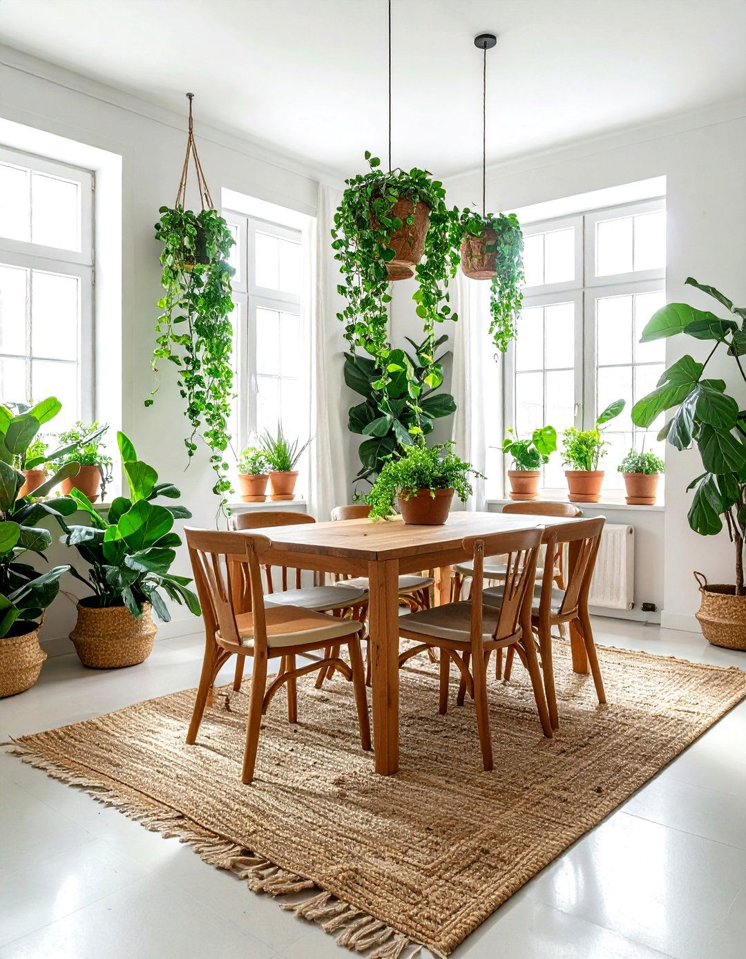 Indoor Plants Dining Room - 30 wellness dining room ideas