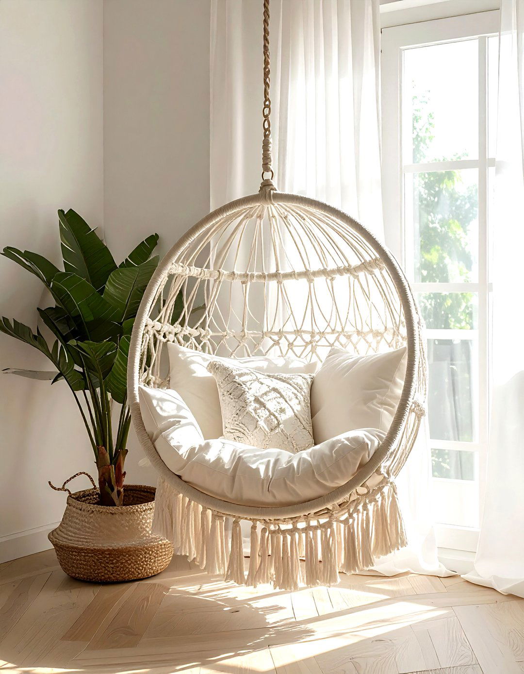 Indoor Swing Chair - 30 conversation starter decor ideas