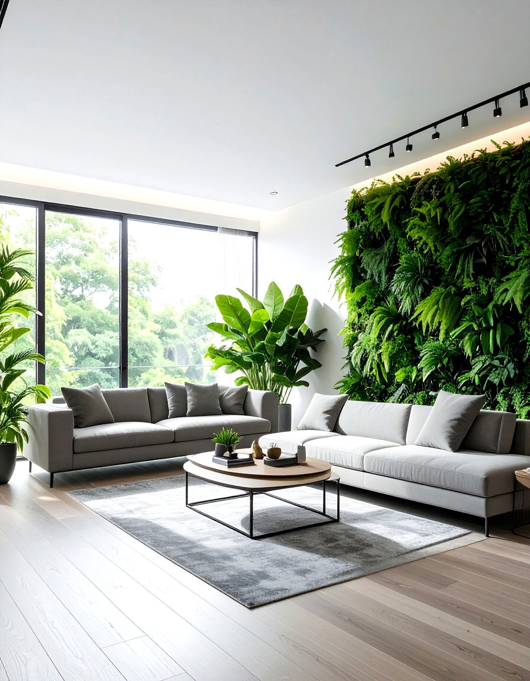 Indoor Vertical Garden Living Room - 30 natural living room ideas