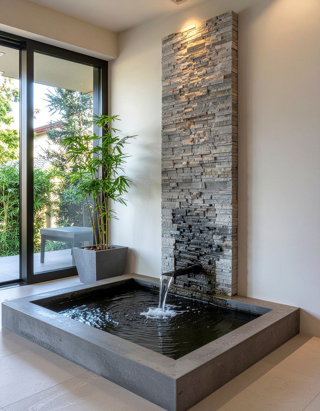 Indoor Water Feature - 30 healthy dining room ideas