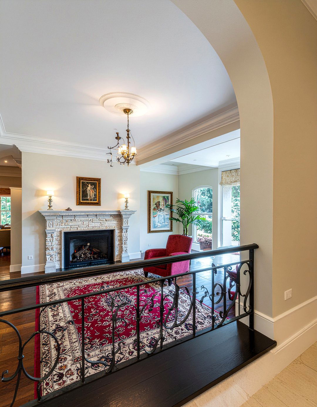 Indoor balcony living area - 30 double height living room ideas